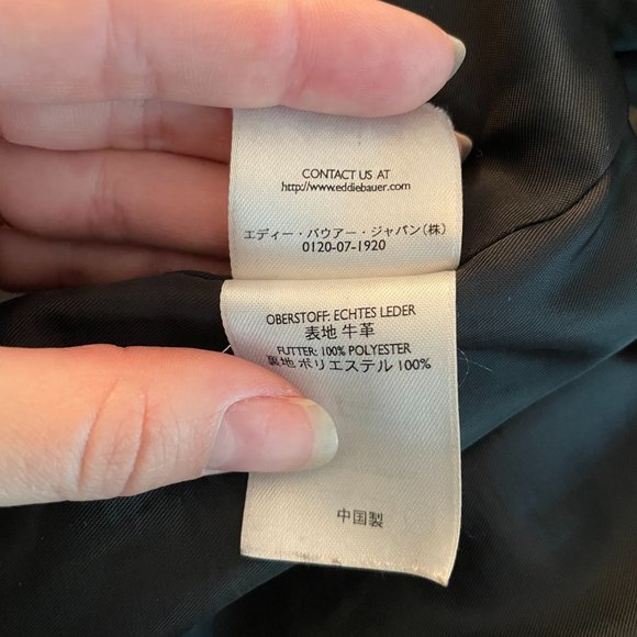 Eddie Bauer Black Leather Jacket Vintage Womens Medium Genuine Leather - Picture 4 of 8